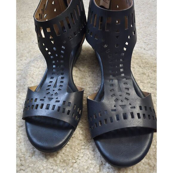 Black Dexflex Comfort Sandals Size 8.5 - Like New - Picture 6 of 7